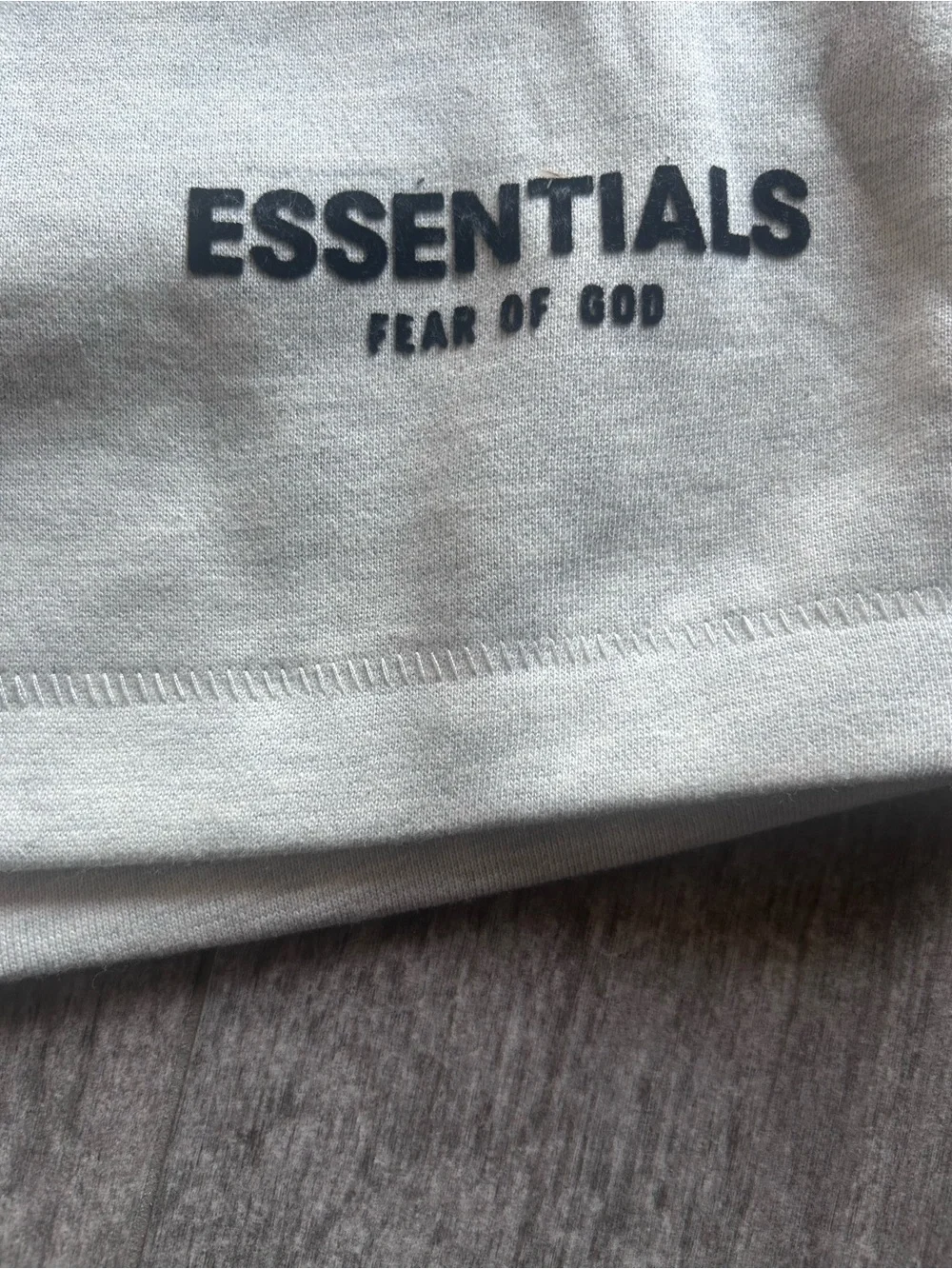 Fear of God Essentials Men’s Light Gray Fleece Shorts
